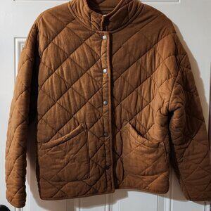 Time & True Quilted Brown Jacket